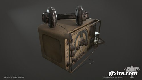 Old Radio and Headphones