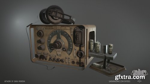 Old Radio and Headphones