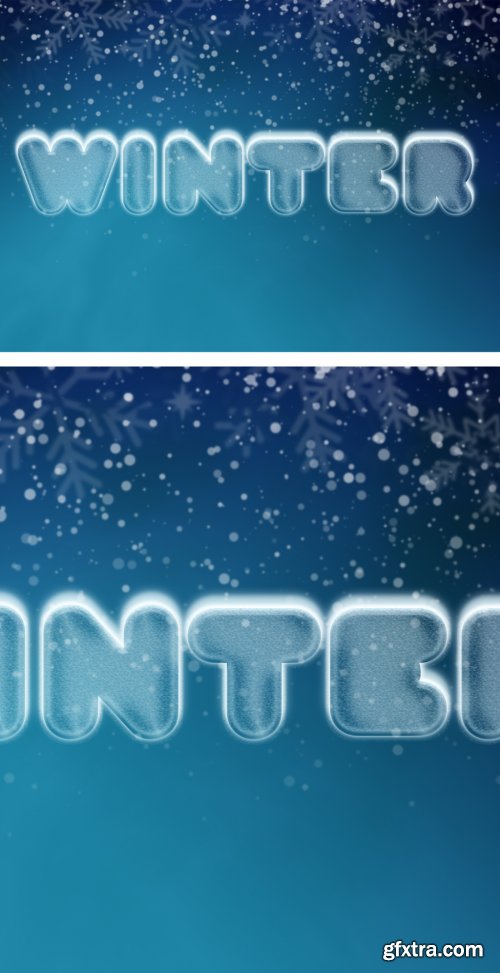 Winter and Snow Cool Ice Text Effect Mockup 344916846