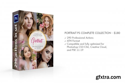 CreativeMarket - Portrait Photoshop Actions-Complete 3803892