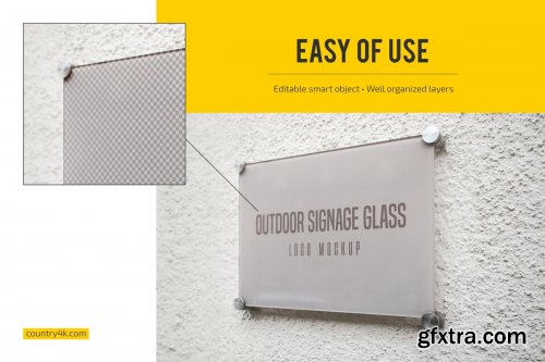 CreativeMarket - Glass Signage Logo Mockup Set 4889412