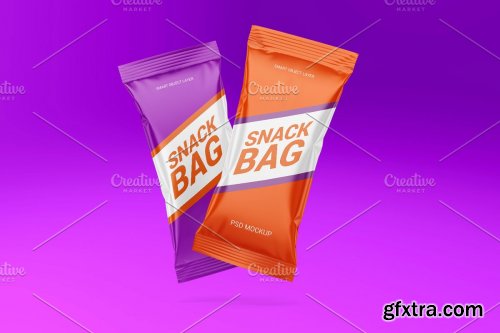 CreativeMarket - Snack Bag Set Mockup 4887605