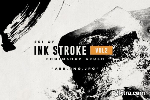 CreativeMarket - Set of Ink Stroke 2 Brush 4863685