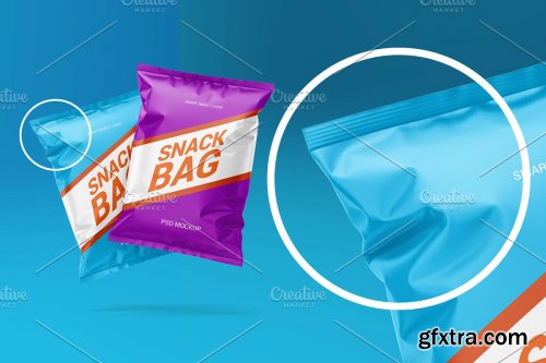 CreativeMarket - Snack Bag Set Mockup 4887605