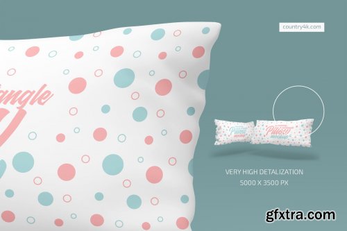 CreativeMarket - Long Rectangular Pillow Mockup Set 4879246