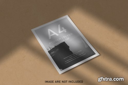 Posters mockup with shadow overlay