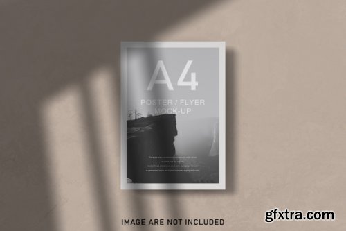 Posters mockup with shadow overlay