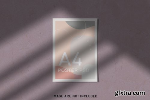 Posters mockup with shadow overlay