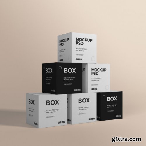 Square box mockup