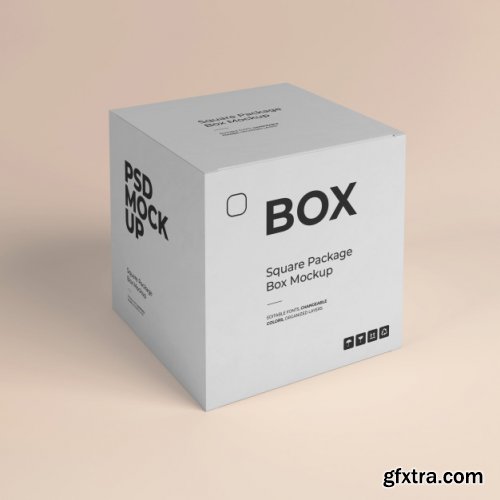 Square box mockup