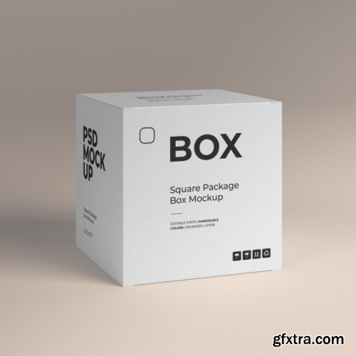 Square box mockup