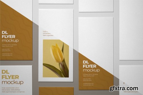 CreativeMarket - DL Flyer Mockup Set 4895173