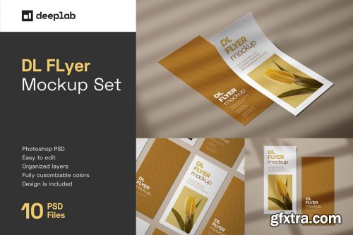 CreativeMarket - DL Flyer Mockup Set 4895173