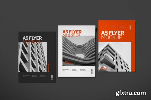 CreativeMarket - A5 Flyer Mockup Set 4895169