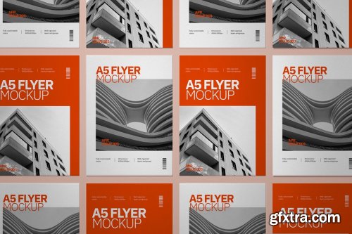 CreativeMarket - A5 Flyer Mockup Set 4895169