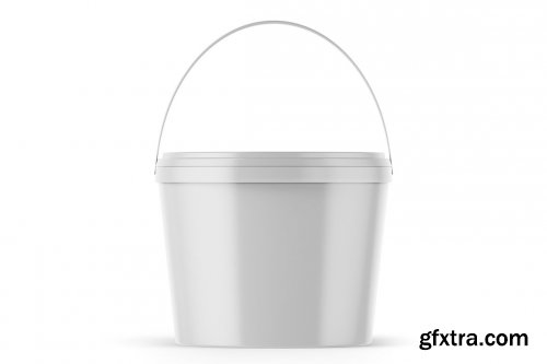  CreativeMarket - Matte Ice Cream Bucket Mockup 4037945