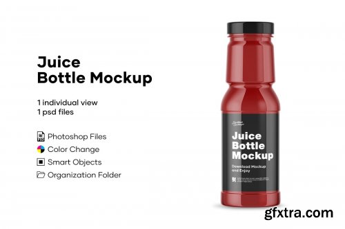 CreativeMarket - Cherry Juice Bottle Mockup 4902433