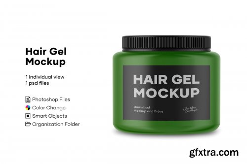 CreativeMarket - Hair Gel Mockup 4895284