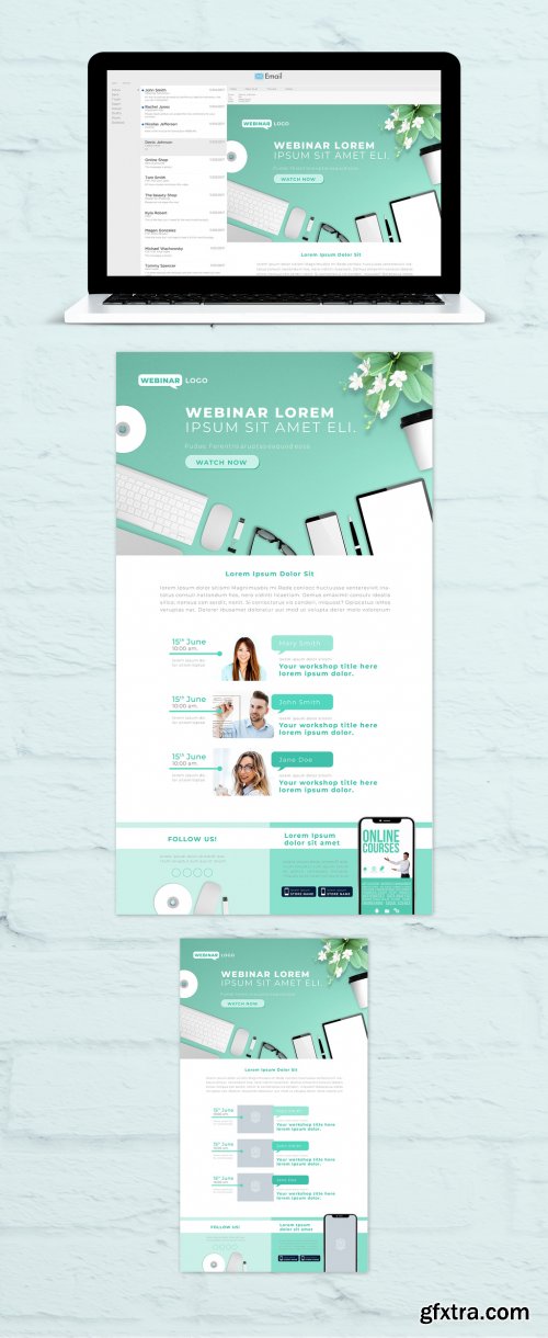 Green Style Webinar E-Newsletter Layout 346238714