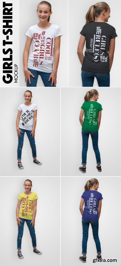 Girl's T-Shirt Mockup 346317006