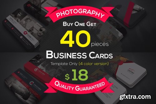 CreativeMarket - 40 Photography Business Cards Bundle 4606406