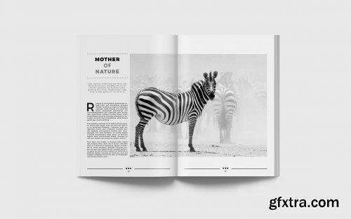 CreativeMarket - Simple & Clean Magazine Template V 4493714