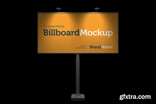 CreativeMarket - Billboard Mock-Ups. Day & night view 3435250