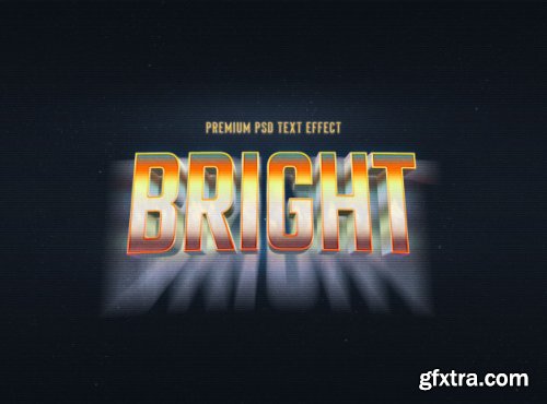 80s style retro and classic text effect