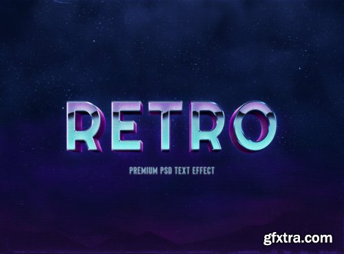 80s style retro and classic text effect