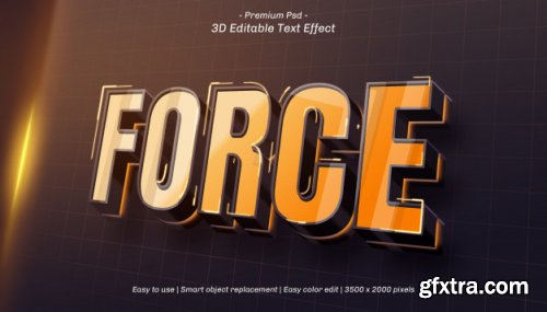 3d techno editable text effect