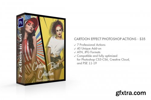 CreativeMarket - Cartoon Effect Photoshop Actions 3885756