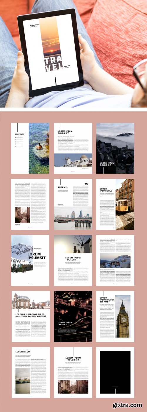 Digital Travel Magazine Ebook Layout 346901616