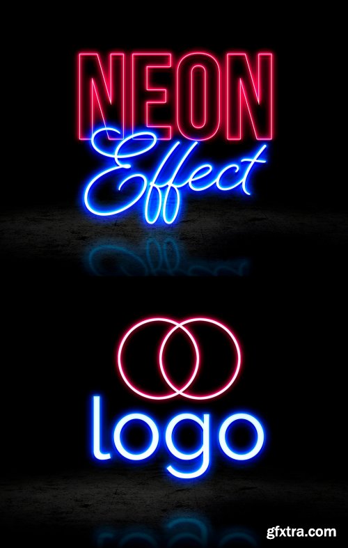 Pink and Blue Neon Effect 346911620