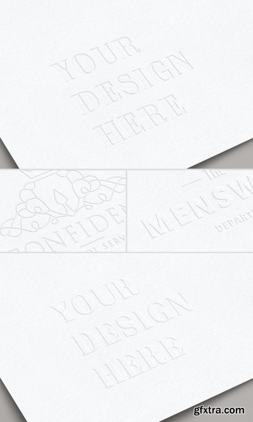 Letterpress Emboss and Deboss Logo Mockup 346957067