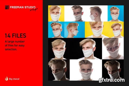 CreativeMarket - Medical Mask Mock-Up Set 4810311