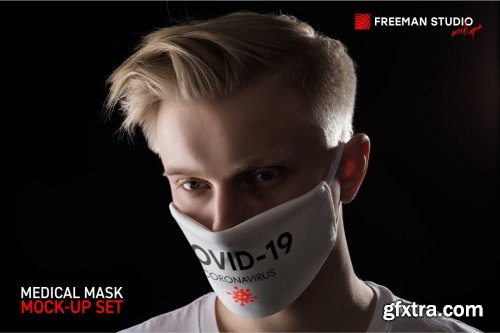 CreativeMarket - Medical Mask Mock-Up Set 4810311