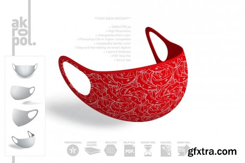 CreativeMarket - Face Mask Mockup 4861080