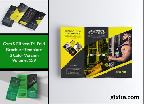 CreativeMarket - Fitness Club Trifold Brochure 4664159