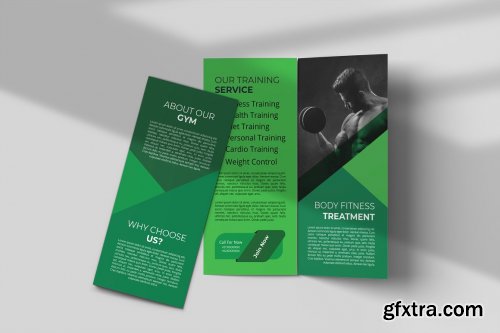 CreativeMarket - Fitness Club Trifold Brochure 4664159