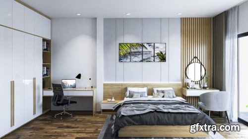 Bedroom Scene Sketchup by HaoNguyen