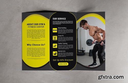 CreativeMarket - Gym Trifold Brochure Template 4664204
