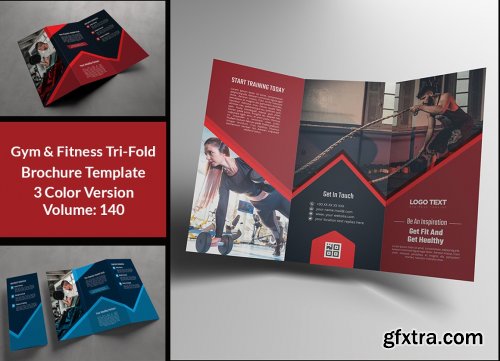 CreativeMarket - Fitness Gym Trifold Brochure 4664169