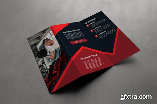 CreativeMarket - Fitness Gym Trifold Brochure 4664169