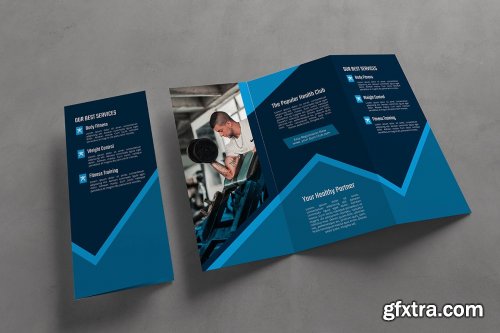 CreativeMarket - Fitness Gym Trifold Brochure 4664169