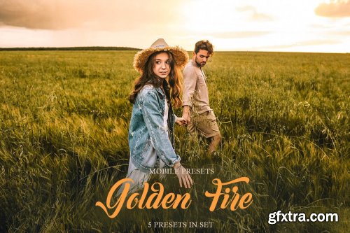 CreativeMarket - Golden Fire Mobile Presets 4032748