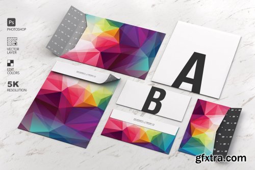 CreativeMarket - Mockup Stationery Kit on Wood and Ma 4579714