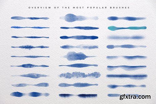 CreativeMarket - 40+ Aquarellist Watercolor Brushes 4581018