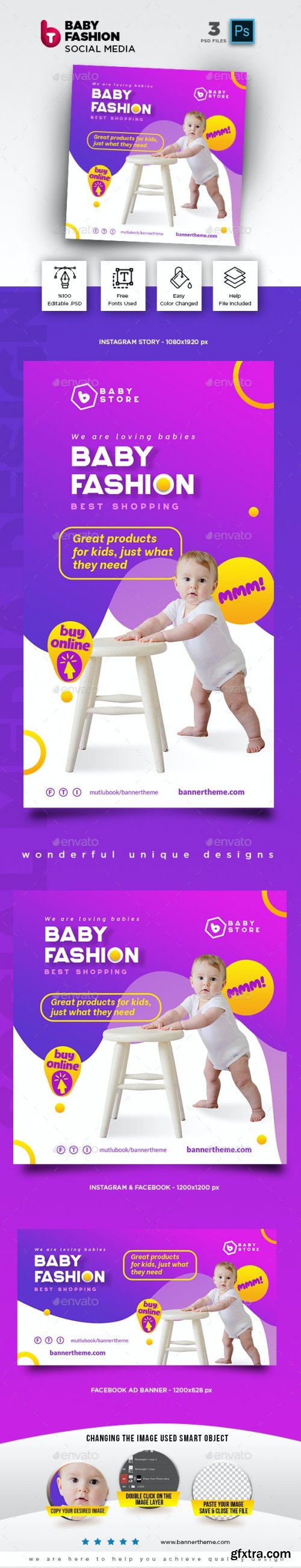 GraphicRiver - Baby Fashion Social Media Pack 26435839