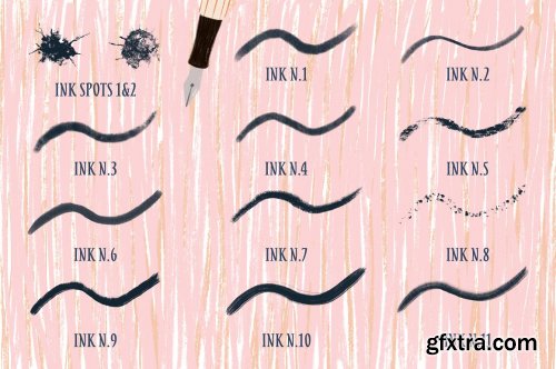 CreativeMarket - Ink Brushes for Procreate 4890834