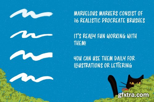 CreativeMarket - 76 Marvelous Markers for Procreate 4562310